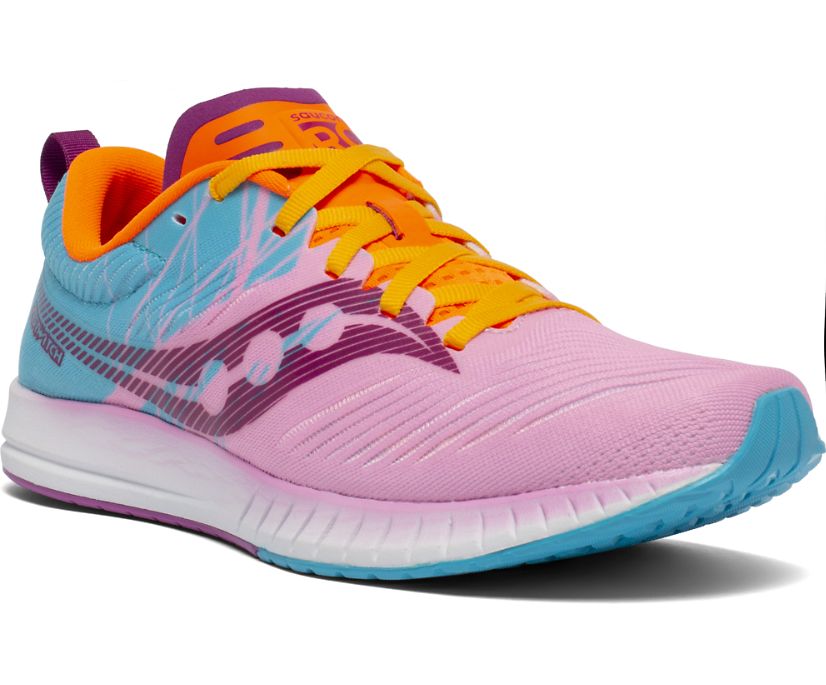 Saucony Fastwitch 9 Women's Running Shoes Pink / Blue / Orange | Canada 127VRWD